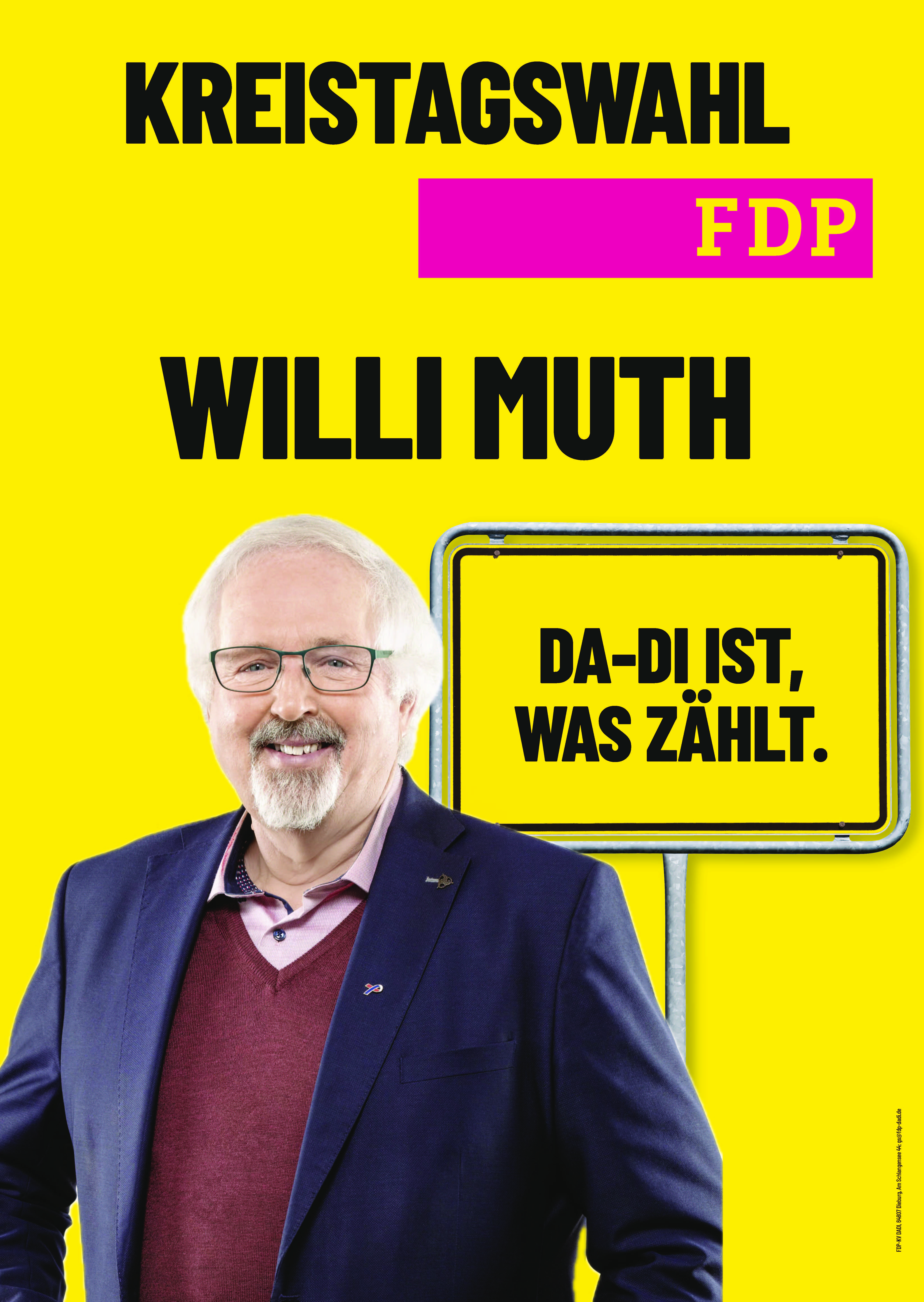 Willi Muth - Plakat zur Kreistagswahl 2026